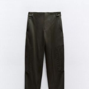 Zara Olive Green Cargo Pants